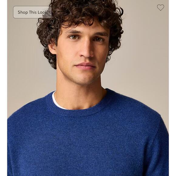 J. Crew Cashmere Crewneck Sweater Knitted Long Sleeve Blue Size Large NWOT - Picture 3 of 12